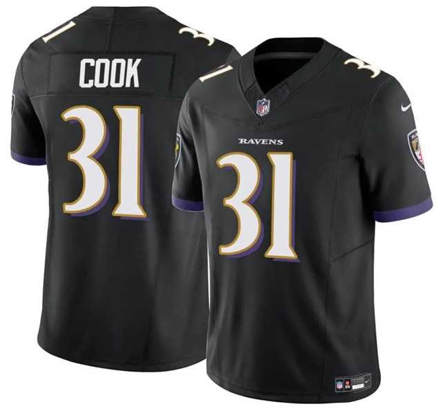 Men & Women & Youth Baltimore Ravens #31 Dalvin Cook Black 2024 F.U.S.E. Vapor Limited Football Stitched Jersey->baltimore ravens->NFL Jersey